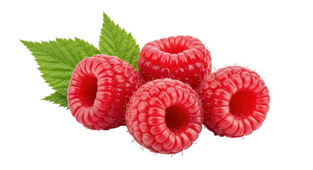 Isolated Raspberries Heap