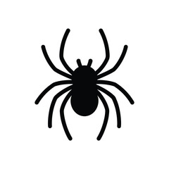 Simple black silhouette of a spider