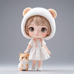 little girl with teddy bear