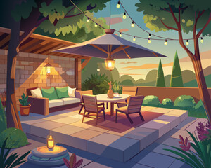 restaurant in the garden