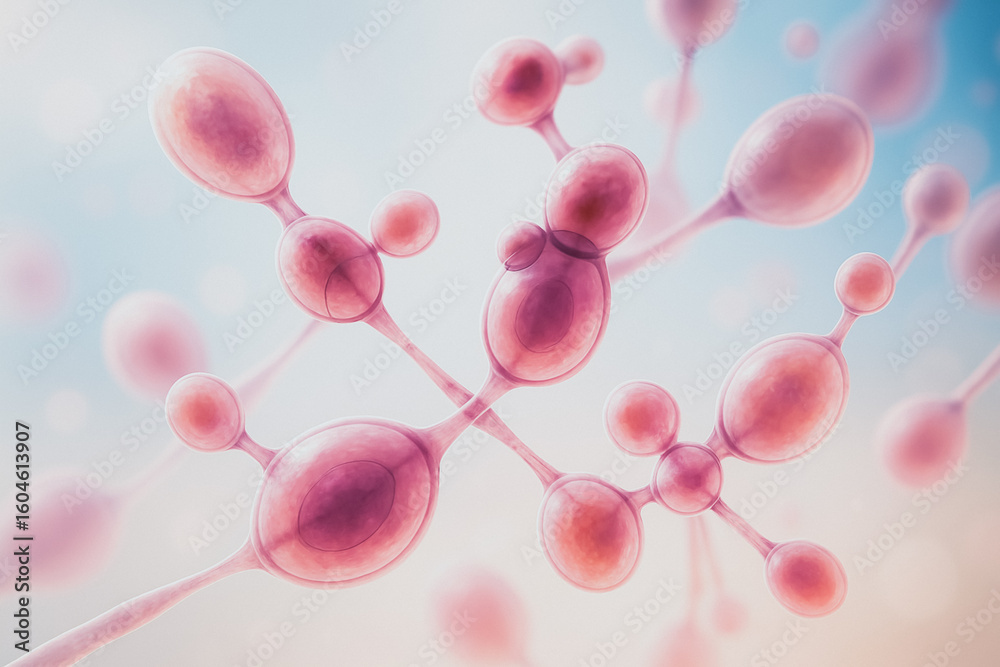 Poster microscopic cellular structures: intricate network of interconnected cellular structures showcasing 