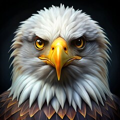 Obraz premium american bald eagle with white background