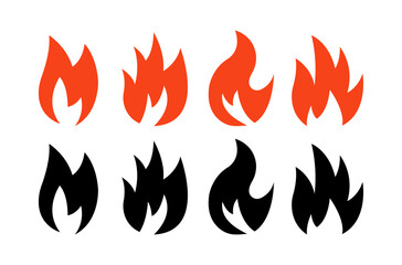 Fire icon set.