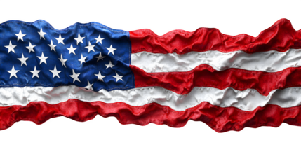 USA flag isolated isolated on white background with clipping path