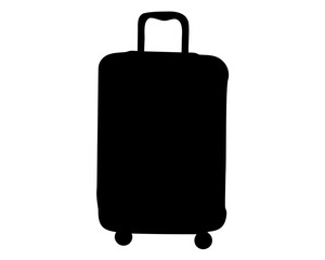 Luggage black silhouette vector, suitcase, bag silhouette