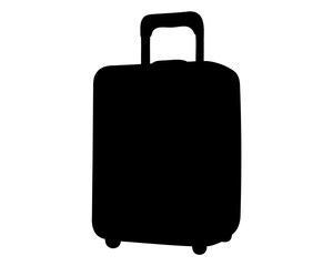 Luggage black silhouette vector, suitcase, bag silhouette