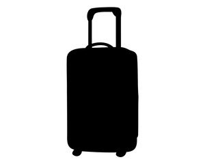 Luggage black silhouette vector, suitcase, bag silhouette