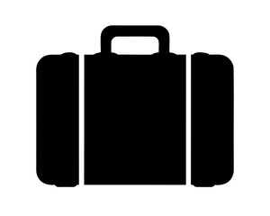 Luggage black silhouette vector, suitcase, bag silhouette