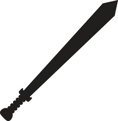 sword silhouette, vector illustration on a white background