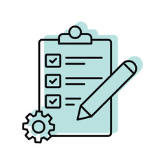 Order Processing color shadow thinline icon , vector, pixel perfect, illustrator file 
