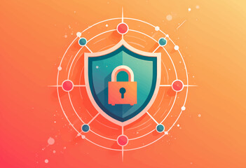 Secure Network Protection Shield with Connected Circles