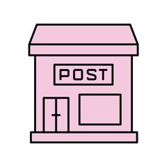 Post Office color shadow thinline icon , vector, pixel perfect, illustrator file 
