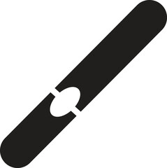 Cigar Icon on Black Button with White Rollover