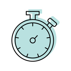 Stopwatch color shadow thinline icon , vector, pixel perfect, illustrator file 

