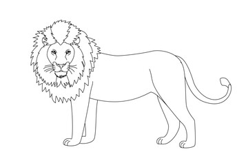 vector cartoon animal isolated on transparent background. black and white style