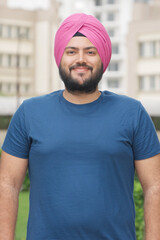 Vertical Photo of Sikh Indian Man Smiling