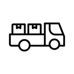 Cargo Truck line icon , vector, pixel perfect, illustrator file 
