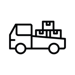 Delivery Truck line icon , vector, pixel perfect, illustrator file 
