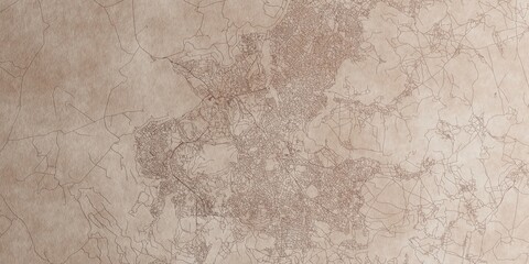 Fototapeta premium Maseru (Lesotho) street map. The style of the map is old paper