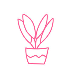 handdrawn pink plant women's day