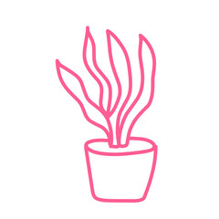 handdrawn pink plant women's day