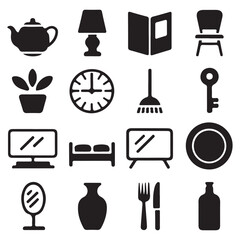 Classic household vector symbols