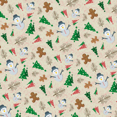 Whimsical Christmas Holiday Pattern