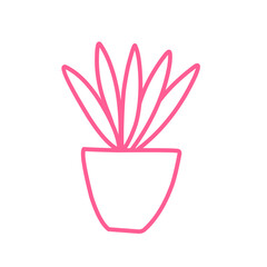 handdrawn pink plant women's day