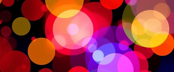 Vibrant, overlapping circles on abstract background, flyer, wallpaper