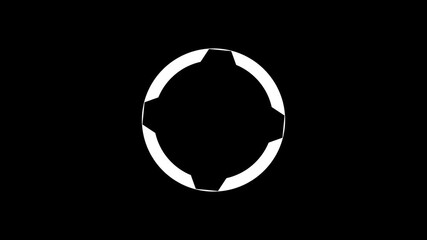 white color Digital Analyzing and Loading Data HUD Display. loading, analyzing data, rotating circle on black background . - Powered by Adobe