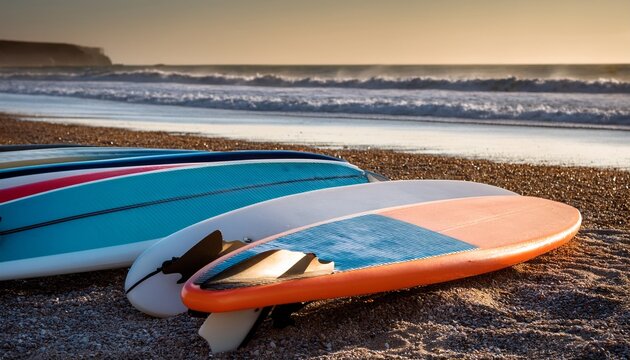 close up of surfboards at compton bay isle of wight