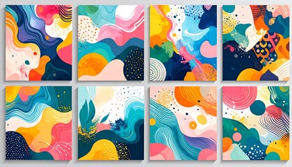 Vibrant abstract art posters
