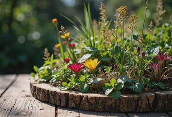 Vibrant display of flowers showcasing a successful conservation story