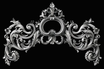 Elegant ornate baroque frame illustration
