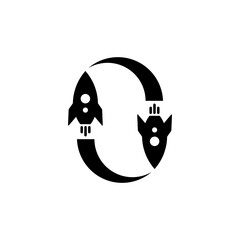 two rockets that launch in a circle around each other