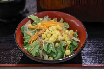 Traditional Japanese Meal with Grilled Eel and Fresh