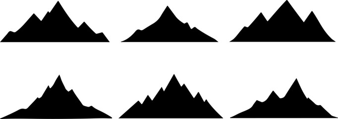 camping, mountains, tent, campfire, silhouette vector bundle