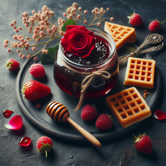 バラと果実の贅沢ジャムのスタイリング