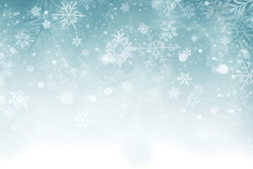 Naklejka premium Delicate snowflakes and soft textures create a serene winter background