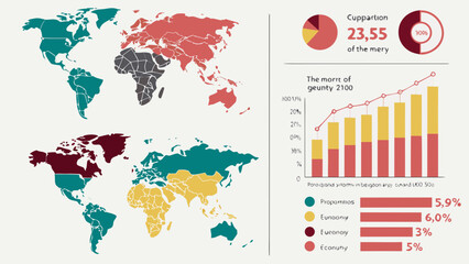Obraz premium world map infographic
