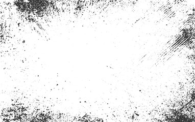 Grunge of black and white. Abstract illustration texture of, chips, dot isolated Seamless texture of chips, scratches, stains, dust. Monon transparent background