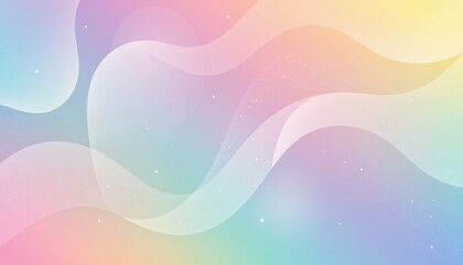 a gradient background transitioning through pastel rainbow blend of soft pink, mint green, lavender, and peach with a smooth and visually appealing blend.