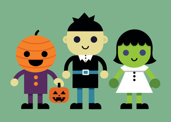 Cartoon illustration of three children likely for a children s book or educational material