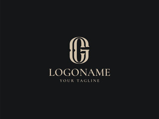 Luxury letter GC logo design vector template