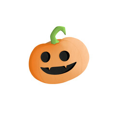 Vampire Pumpkin Face Halloween Illustration