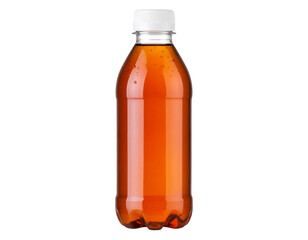 Chilled Iced Tea Bottle with Condensation Droplets and Twist Cap, Isolated on Transparent Background PNG