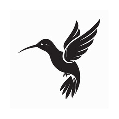 Determined hummingbird flying solo symbolizing hard work and resilience in isolation logo
