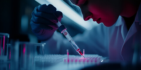 "Scientists Working Together in Laboratory with Test Tubes", "Group of Scientists Analyzing Samples in Laboratory", "Team of Scientists Handling Laboratory Samples in Research Lab"
