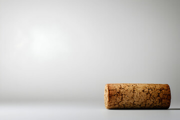 Fototapeta premium A wine cork on a white background