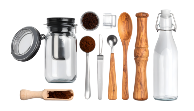set of kitchen utensils